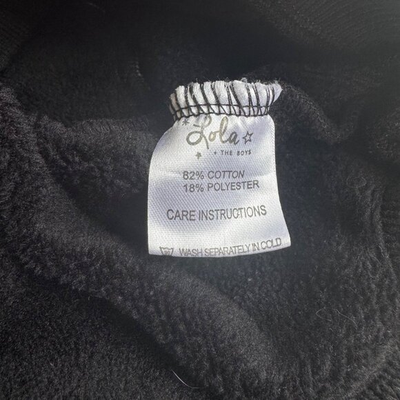 LOLA + THE BOYS Shark Bite Sweatshirt Boys 6 Black White Teeth Jogger Sweater - Picture 6 of 6